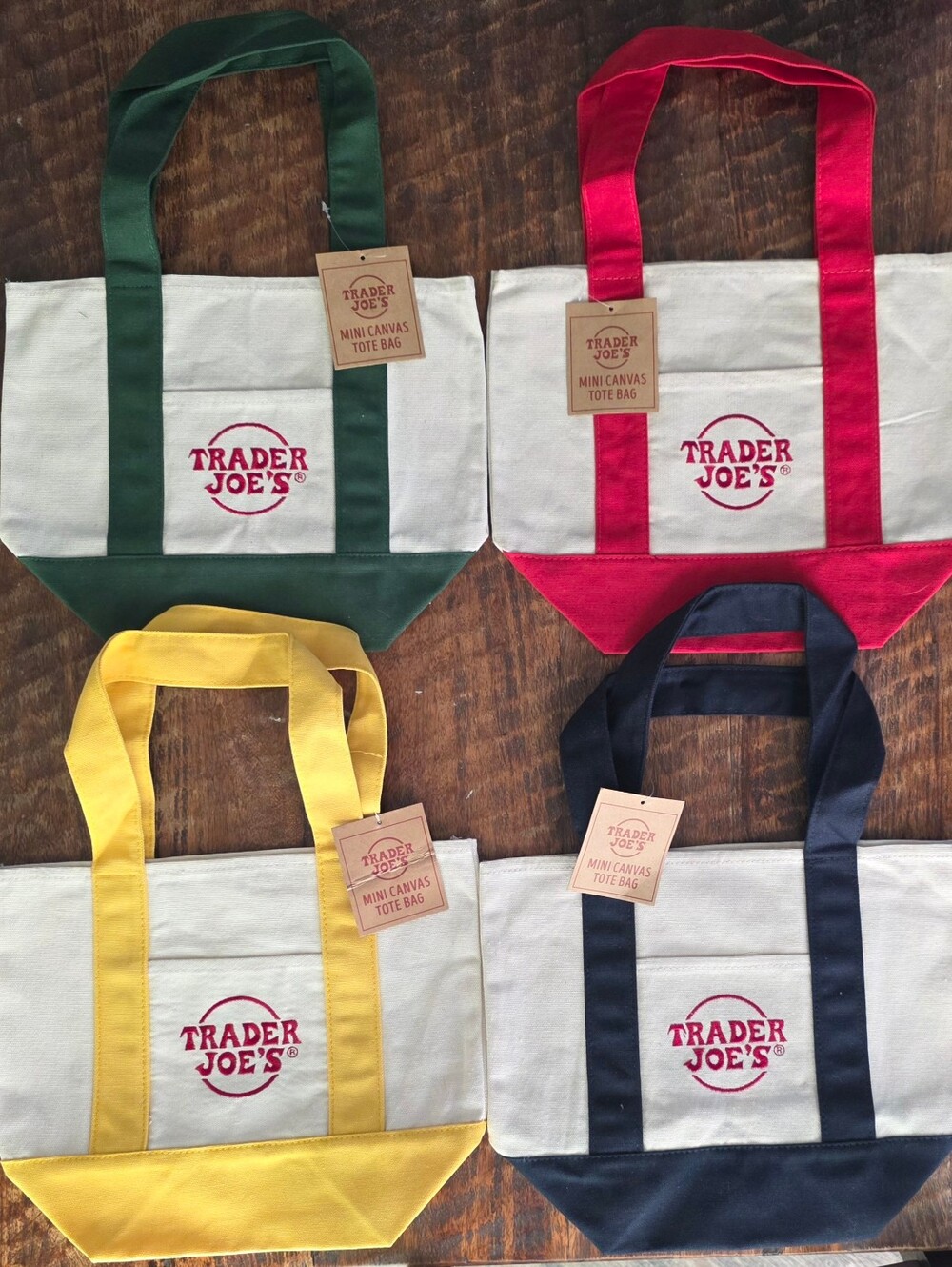 Trader Joe's Mini Canvas Tote Bags Limited Edition Release